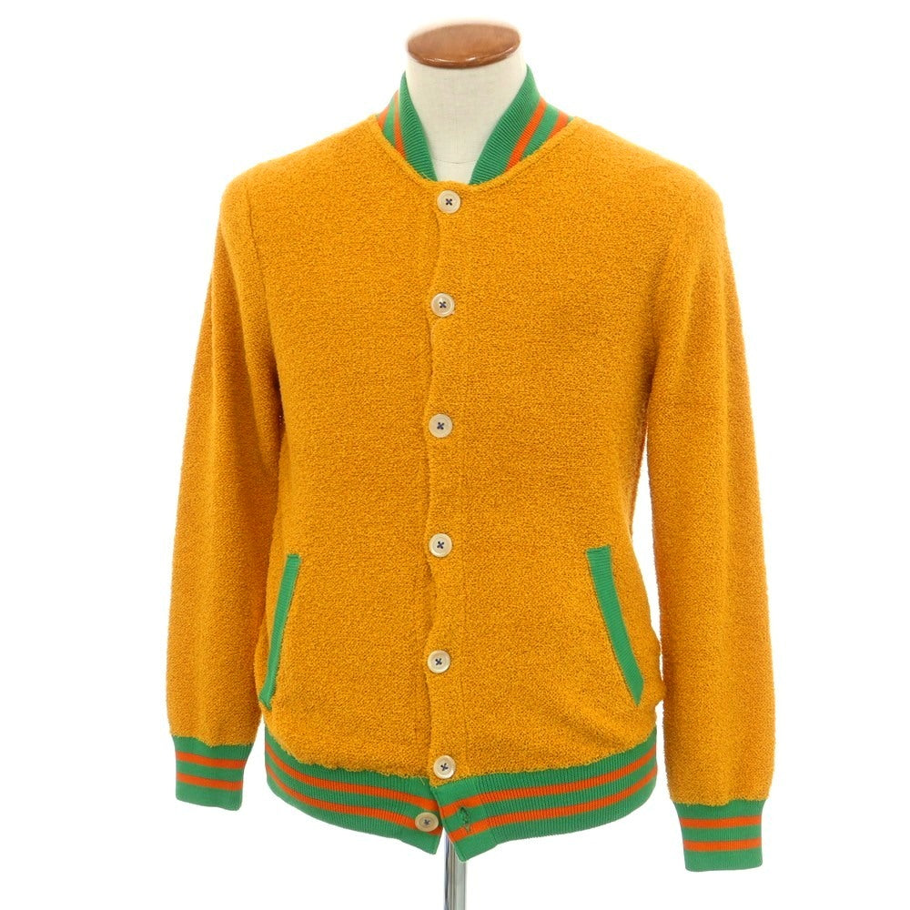 [New] GALLIA Cotton Nylon Knit Blouson Orange x Green [48] [Condition Rank N] [Men&