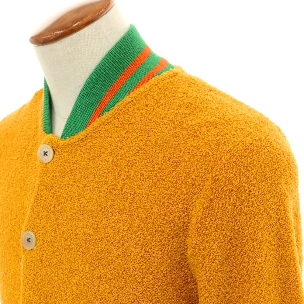[New] GALLIA Cotton Nylon Knit Blouson Orange x Green [48] [Condition Rank N] [Men&