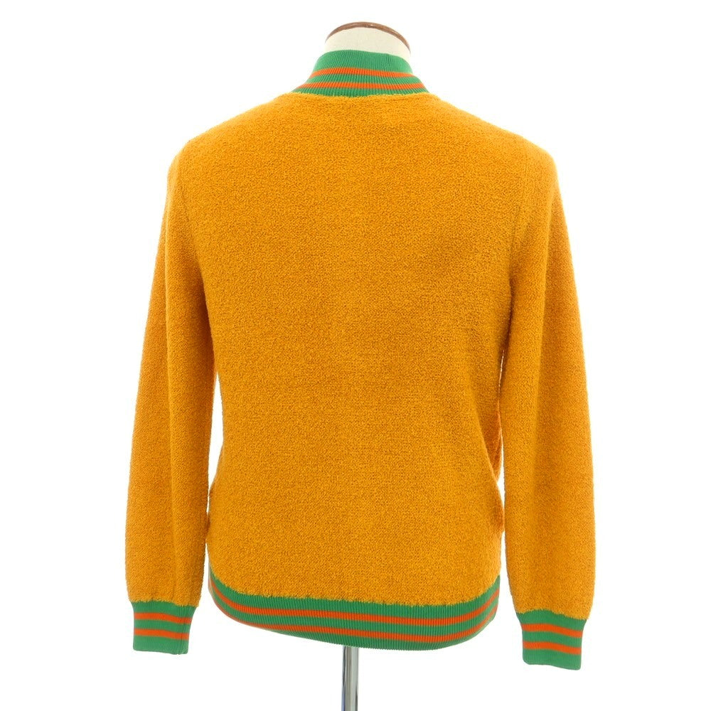 [New] GALLIA Cotton Nylon Knit Blouson Orange x Green [48] [Condition Rank N] [Men&