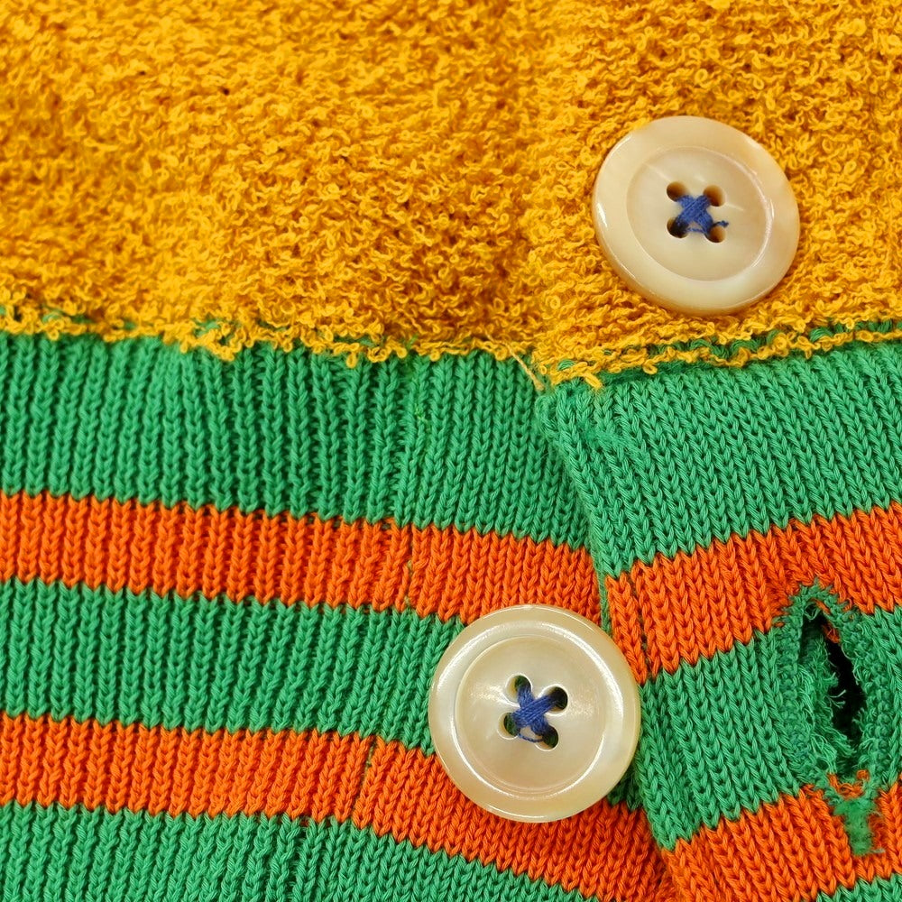 [New] GALLIA Cotton Nylon Knit Blouson Orange x Green [48] [Condition Rank N] [Men&