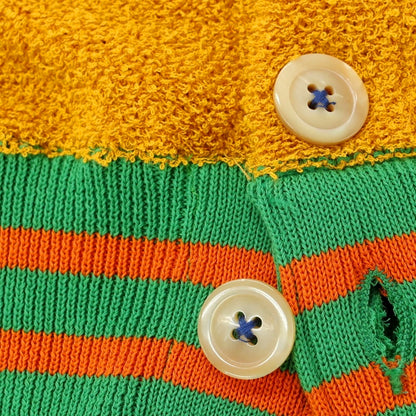 [New] GALLIA Cotton Nylon Knit Blouson Orange x Green [48] [Condition Rank N] [Men&