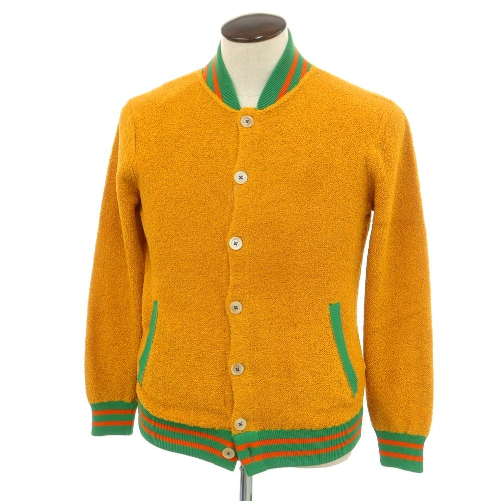 [New] GALLIA Cotton Nylon Knit Blouson Orange x Green [50] [Condition Rank N] [Men&