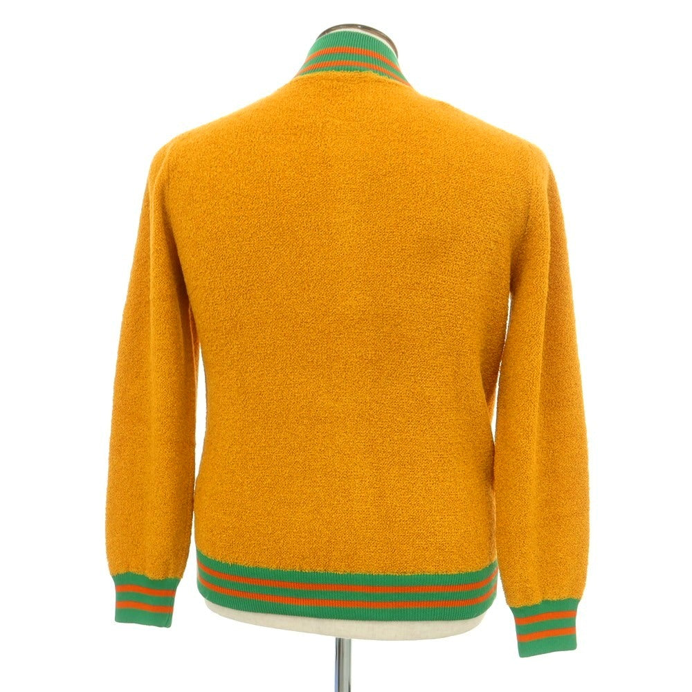 [New] GALLIA Cotton Nylon Knit Blouson Orange x Green [50] [Condition Rank N] [Men&