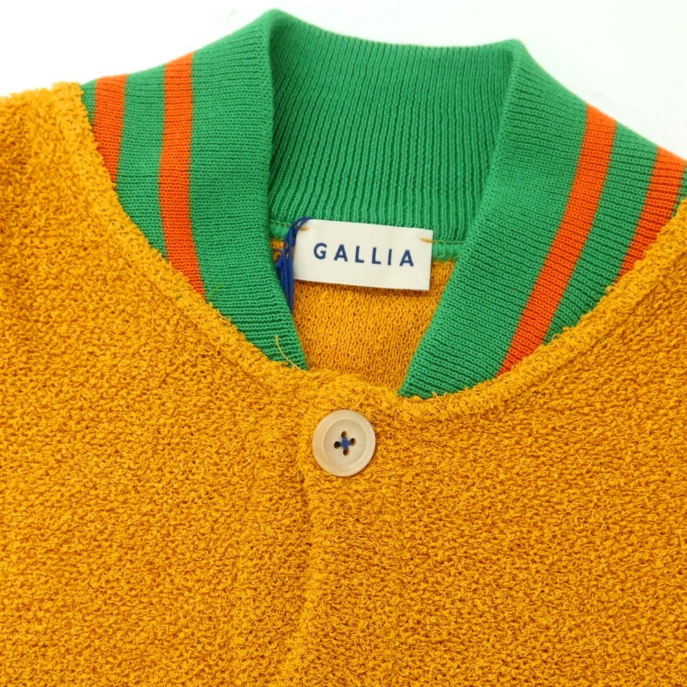 【新品】ガリア GALLIA コットンナイロン ニットブルゾン オレンジ系xグリーン【サイズ50】【 状態ランクN 】【 メンズ 】[EPD]