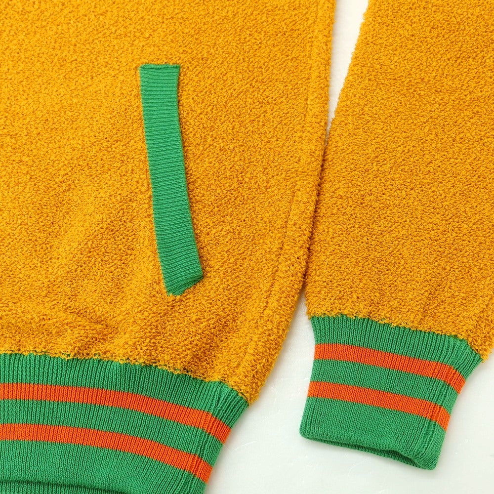 [New] GALLIA Cotton Nylon Knit Blouson Orange x Green [50] [Condition Rank N] [Men&