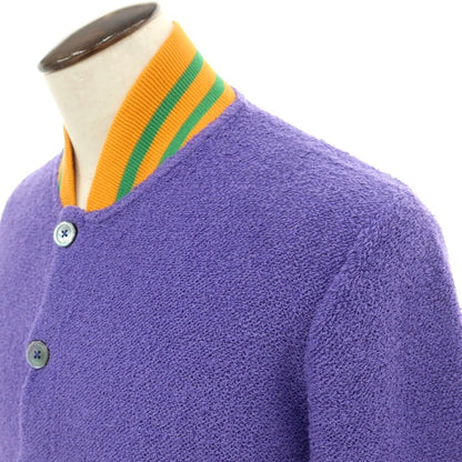 [New] GALLIA Cotton Nylon Knit Blouson Purple x Orange [50] [Condition Rank N] [Men&