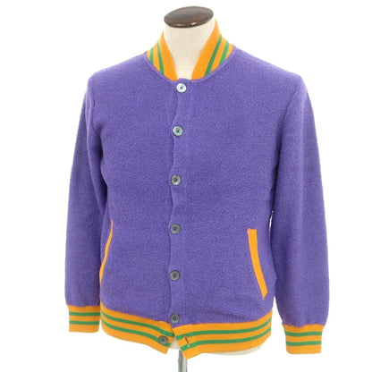 [New] GALLIA Cotton Nylon Knit Blouson Purple x Orange [52] [Condition Rank N] [Men&