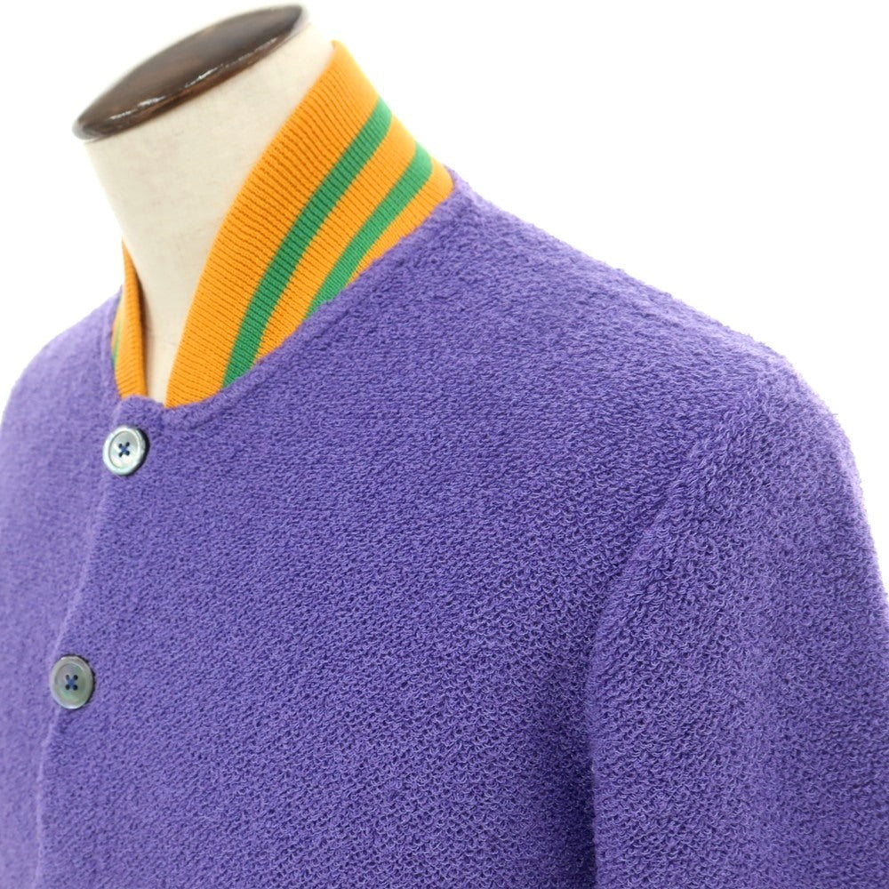 [New] GALLIA Cotton Nylon Knit Blouson Purple x Orange [52] [Condition Rank N] [Men&