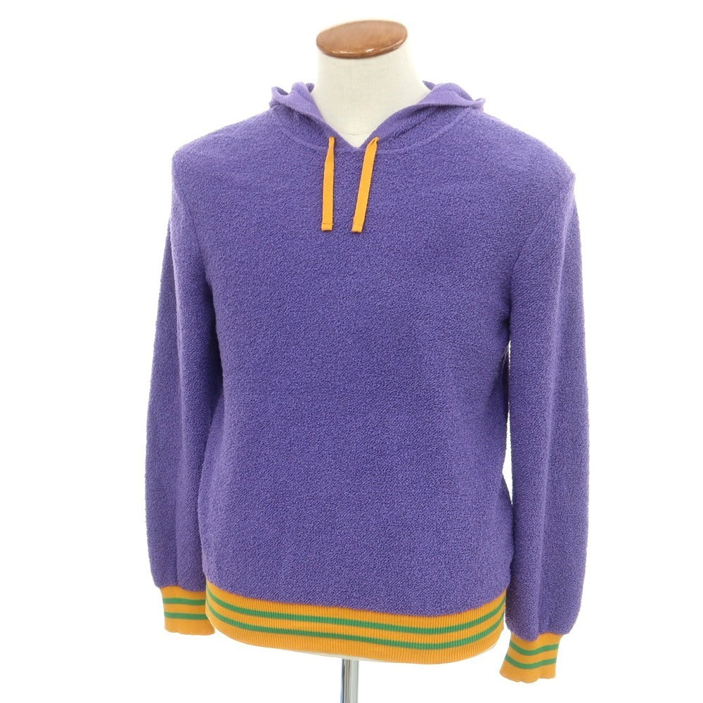 [New] GALLIA Cotton Nylon Knit Hoodie Purple x Orange [46] [Condition Rank N] [Men&
