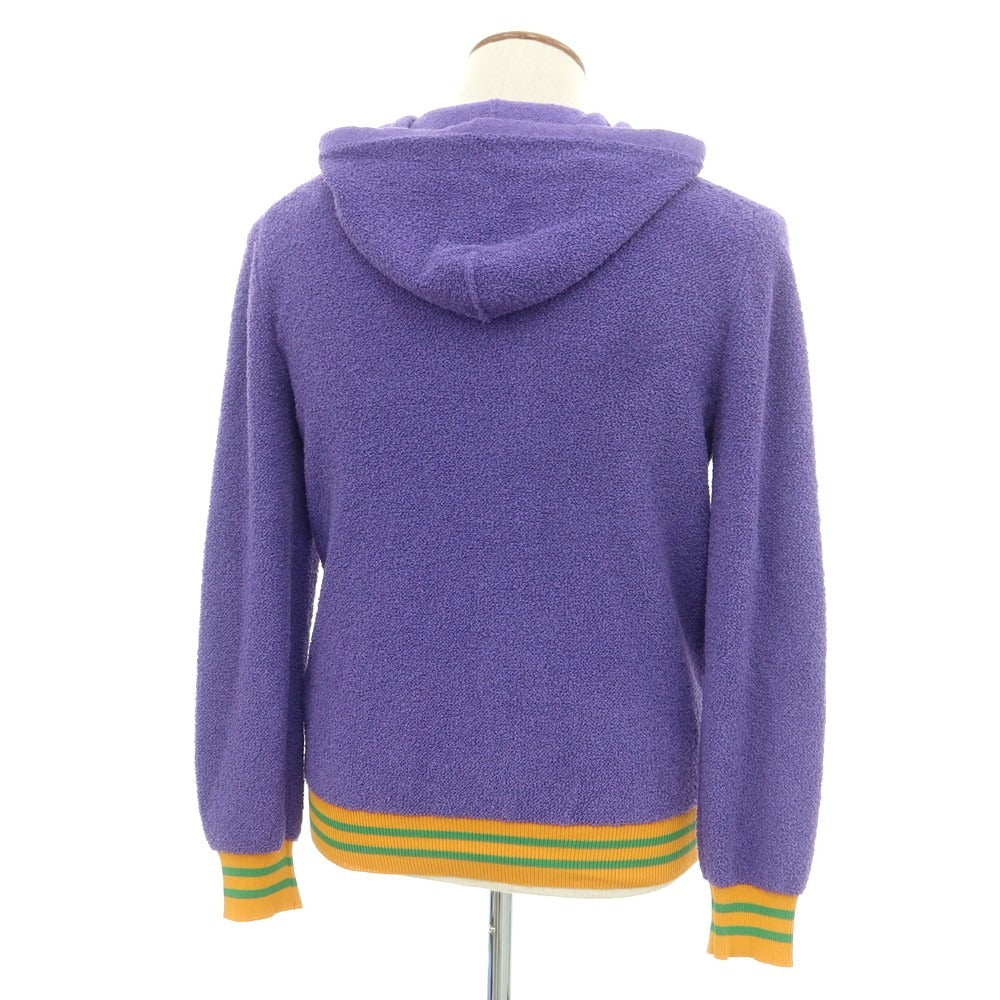 [New] GALLIA Cotton Nylon Knit Hoodie Purple x Orange [46] [Condition Rank N] [Men&