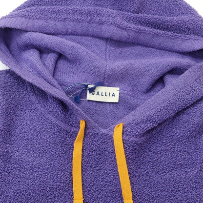 [New] GALLIA Cotton Nylon Knit Hoodie Purple x Orange [46] [Condition Rank N] [Men&