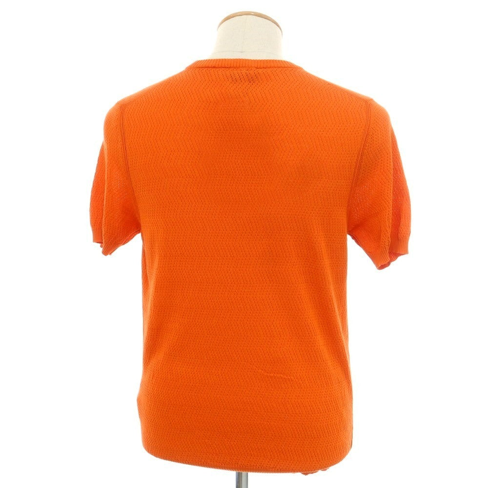 [New] GALLIA Cotton Crew Neck Short Sleeve Pullover Knit Orange [46] [Condition Rank N] [Men&
