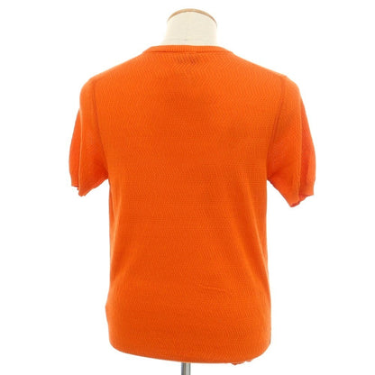 [New] GALLIA Cotton Crew Neck Short Sleeve Pullover Knit Orange [46] [Condition Rank N] [Men&