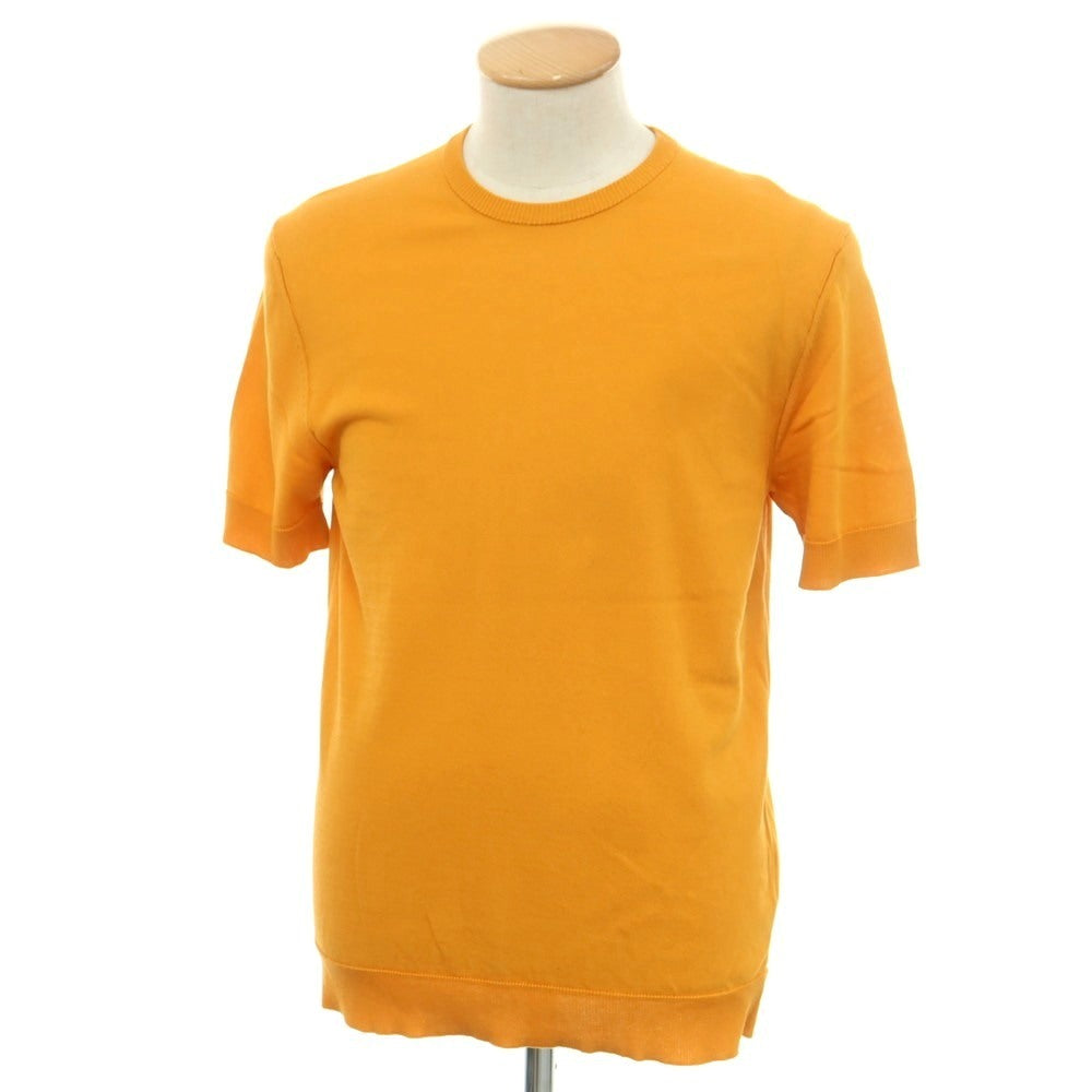 [New] GALLIA High Gauge Cotton Crew Neck Short Sleeve Pullover Knit Light Orange [46] [Condition Rank N] [Men&