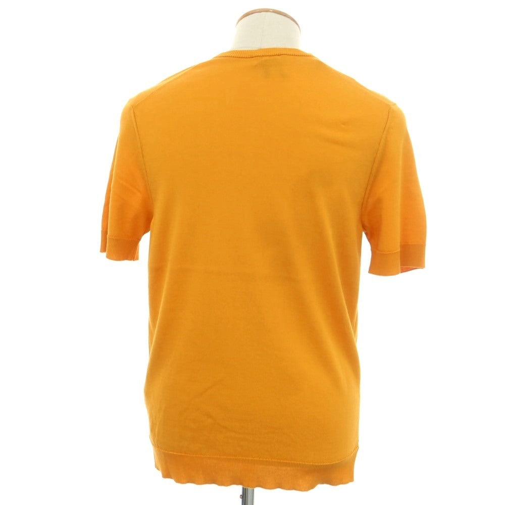 [New] GALLIA High Gauge Cotton Crew Neck Short Sleeve Pullover Knit Light Orange [46] [Condition Rank N] [Men&