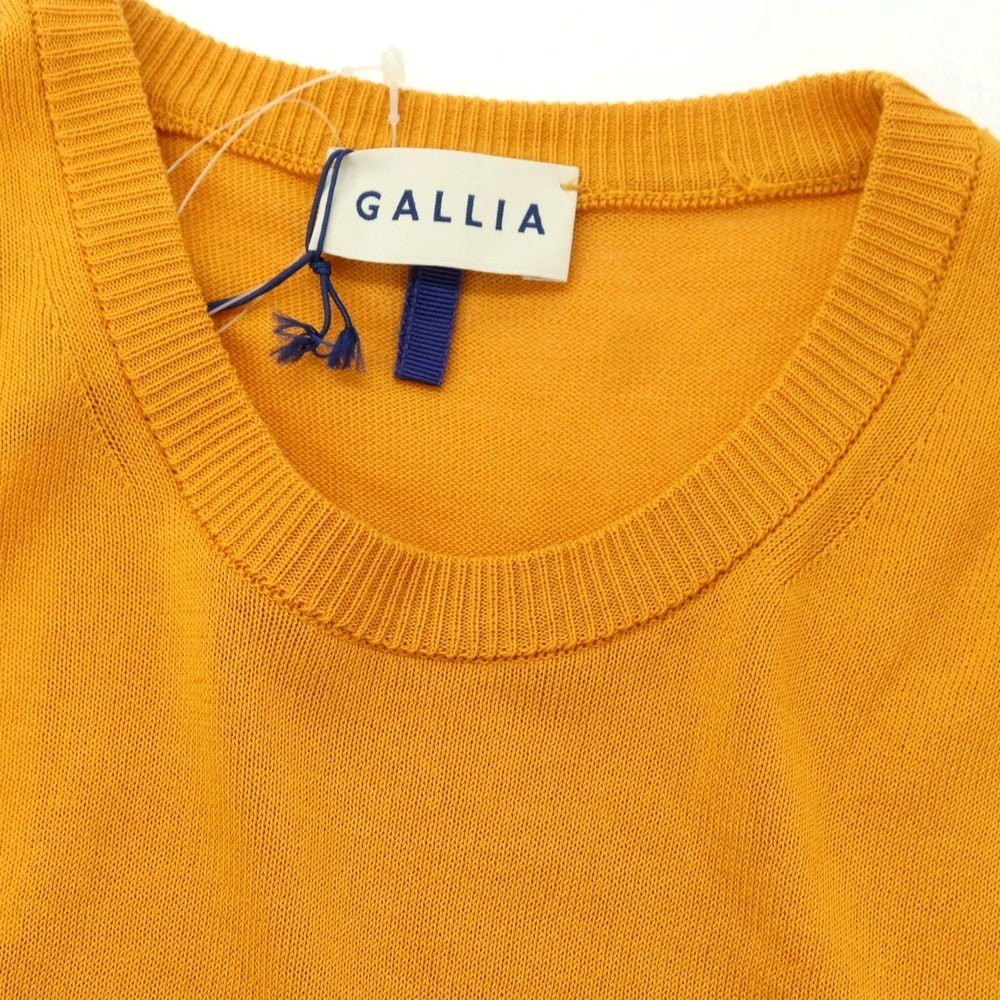 【新品】ガリア GALLIA ハイゲージ コットン クルーネック 半袖 プルオーバーニット ライトオレンジ【 サイズ46 】【 状態ランクN 】【 メンズ 】 [DPD]