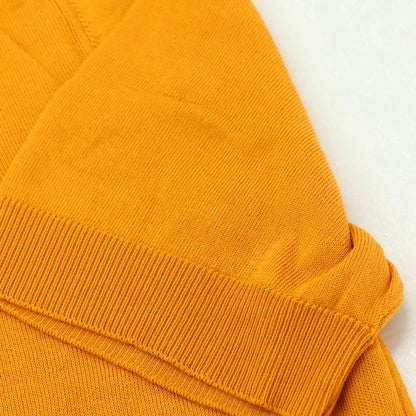 [New Outlet] GALLIA High Gauge Cotton Crew Neck Short Sleeve Pullover Knit Light Orange [48] [Condition Rank N-] [Men&