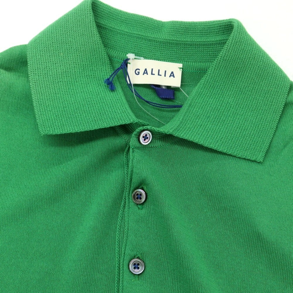 【新品アウトレット】ガリア GALLIA ハイゲージ コットン 半袖 ポロニット グリーン【 46 】【 状態ランクN- 】【 メンズ 】