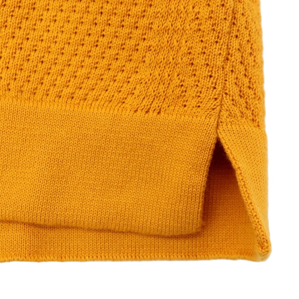 [New] GALLIA Cotton Knit Shirt-style Short Sleeve Cardigan Orange [50] [Condition Rank N] [Men&