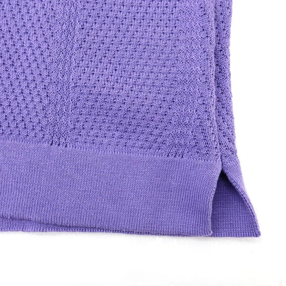 [New] GALLIA Cotton Knit Shirt-style Short Sleeve Cardigan Purple [50] [Condition Rank N] [Men&
