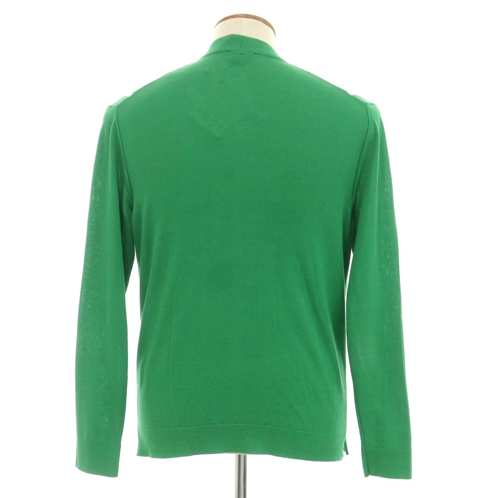 [New] GALLIA High Gauge Cotton Knit Cardigan Green x White [46] [Condition Rank N] [Men&