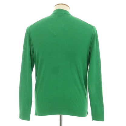 [New] GALLIA High Gauge Cotton Knit Cardigan Green x White [46] [Condition Rank N] [Men&