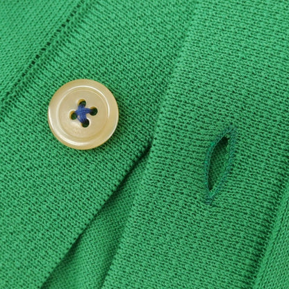 [New] GALLIA High Gauge Cotton Knit Cardigan Green x White [46] [Condition Rank N] [Men&
