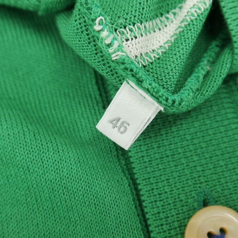 [New] GALLIA High Gauge Cotton Knit Cardigan Green x White [46] [Condition Rank N] [Men&