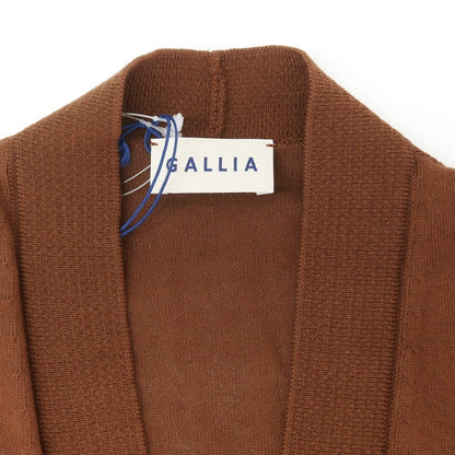 [New] GALLIA High Gauge Cotton Knit Cardigan Brown x Gray [48] [Condition Rank N] [Men&
