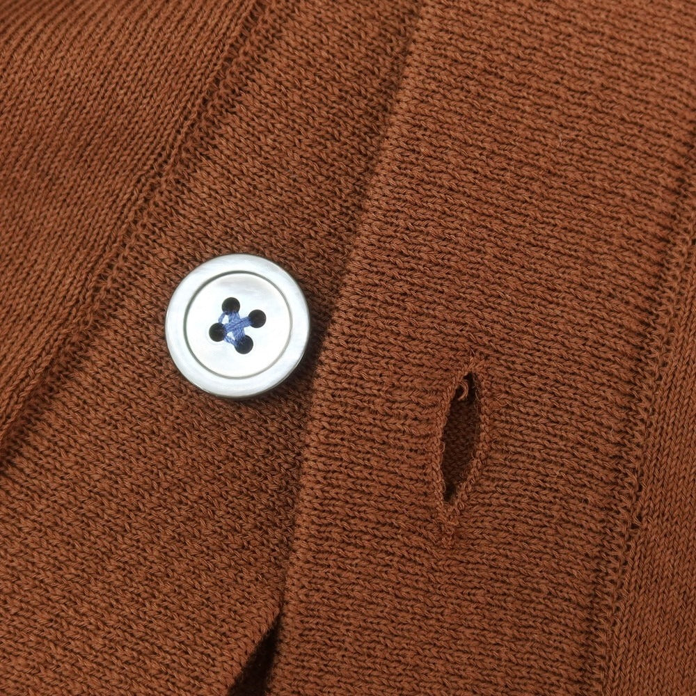 [New] GALLIA High Gauge Cotton Knit Cardigan Brown x Gray [48] [Condition Rank N] [Men&
