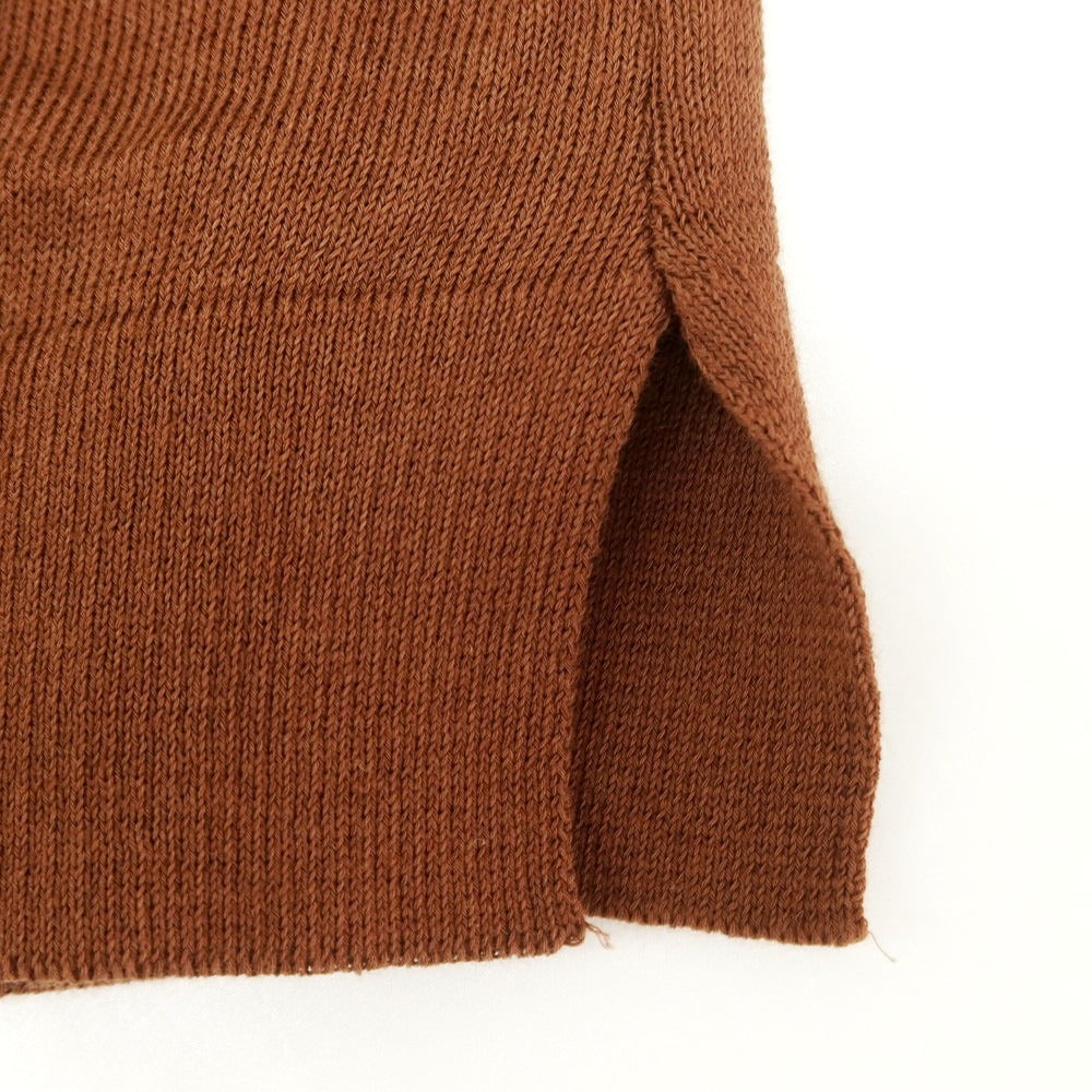 [New] GALLIA High Gauge Cotton Knit Cardigan Brown x Gray [48] [Condition Rank N] [Men&