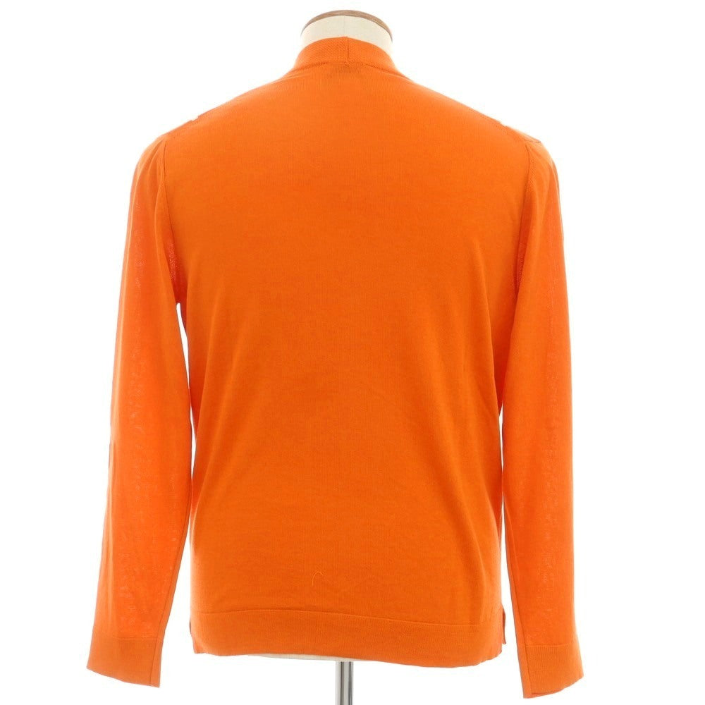 [New] GALLIA High Gauge Cotton Knit Cardigan Orange x White [48] [Condition Rank N] [Men&