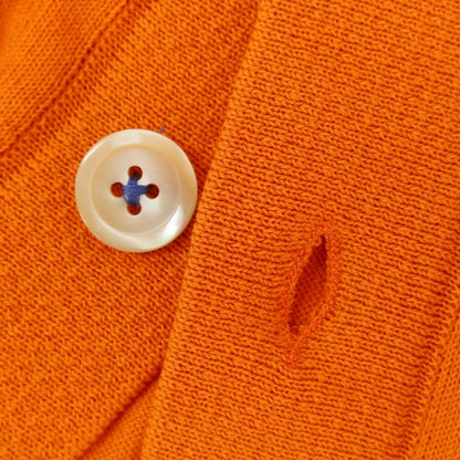 [New] GALLIA High Gauge Cotton Knit Cardigan Orange x White [48] [Condition Rank N] [Men&