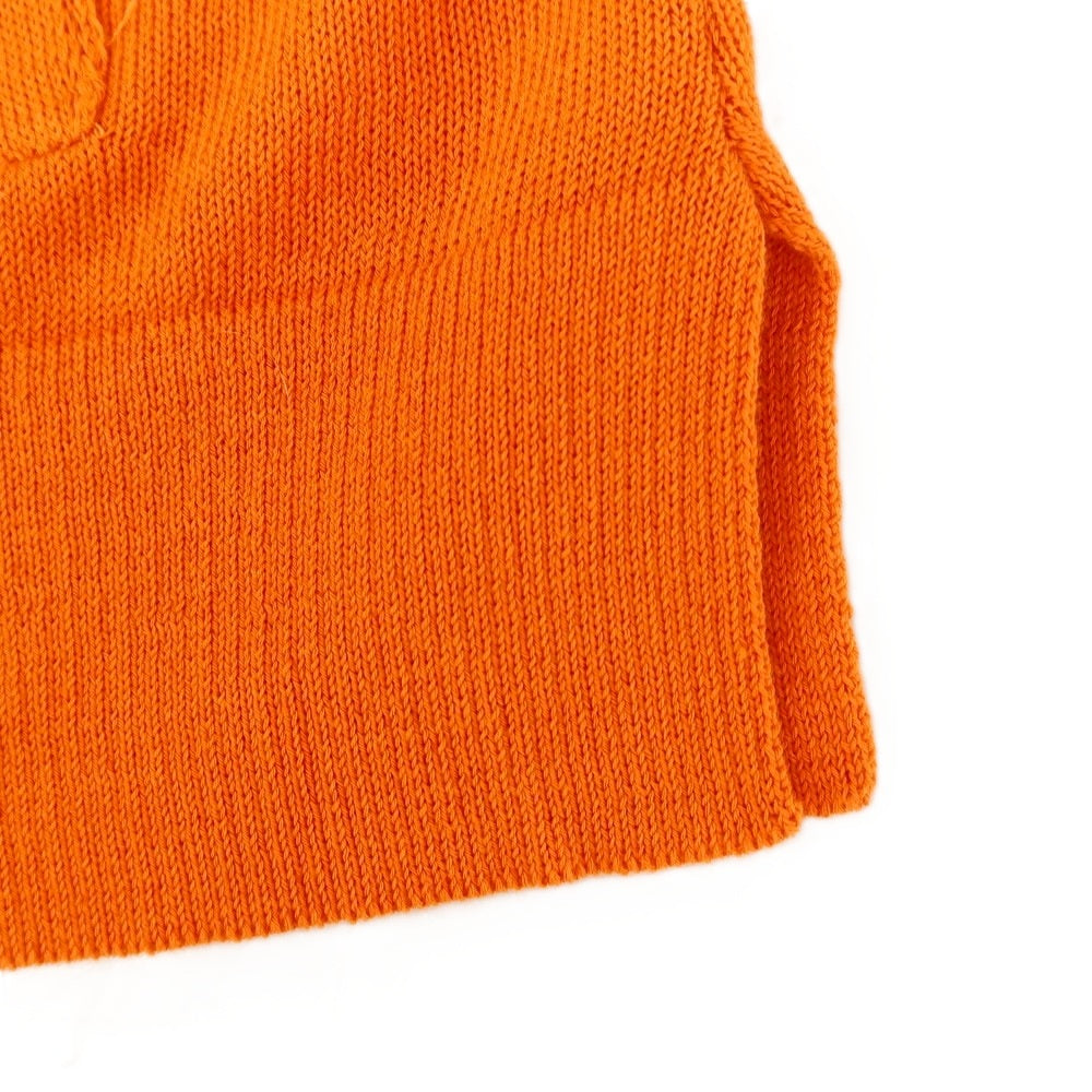 [New] GALLIA High Gauge Cotton Knit Cardigan Orange x White [48] [Condition Rank N] [Men&