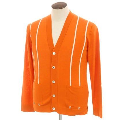 [New] GALLIA High Gauge Cotton Knit Cardigan Orange x White [50] [Condition Rank N] [Men&