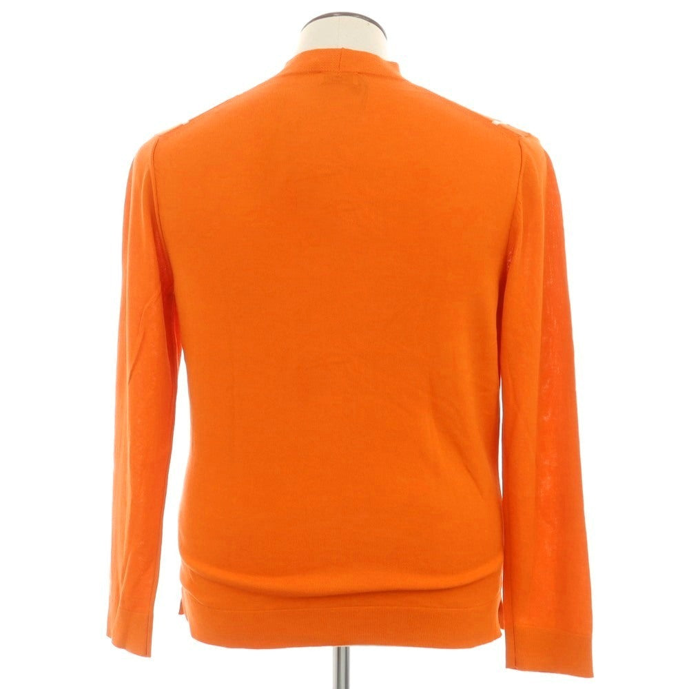 [New] GALLIA High Gauge Cotton Knit Cardigan Orange x White [50] [Condition Rank N] [Men&