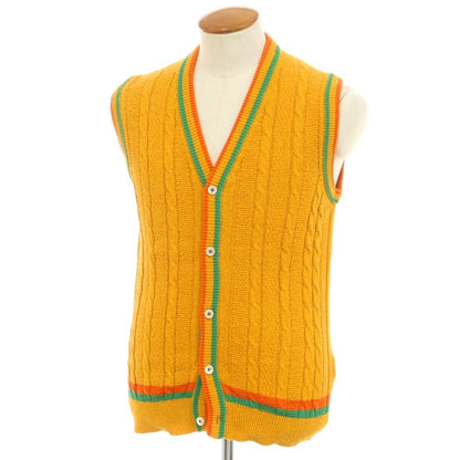 [New] GALLIA Cotton Nylon Knit Vest Orange [48] [Condition Rank N] [Men&