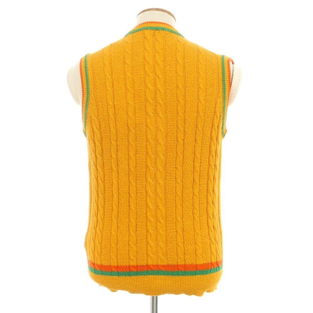[New] GALLIA Cotton Nylon Knit Vest Orange [48] [Condition Rank N] [Men&