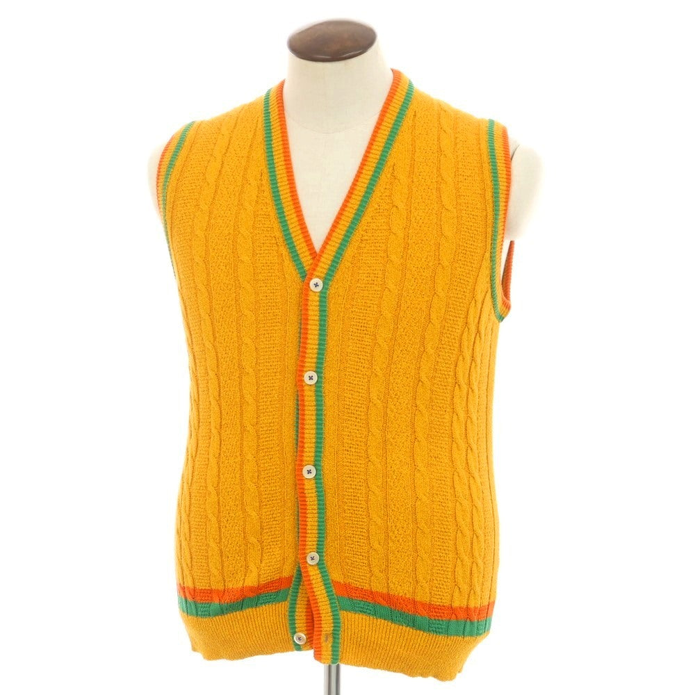 [New] GALLIA Cotton Nylon Knit Vest Orange [50] [Condition Rank N] [Men&