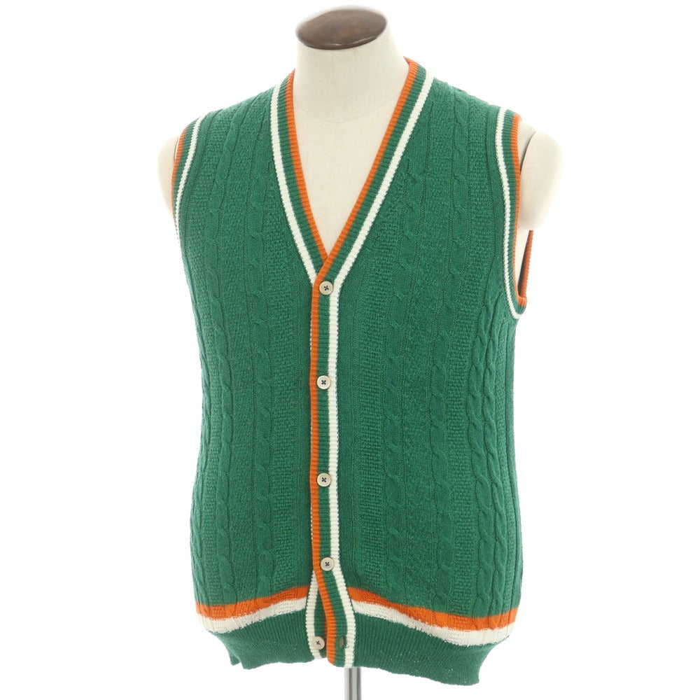 [New] GALLIA Cotton Nylon Knit Vest Green [50] [Condition Rank N] [Men&