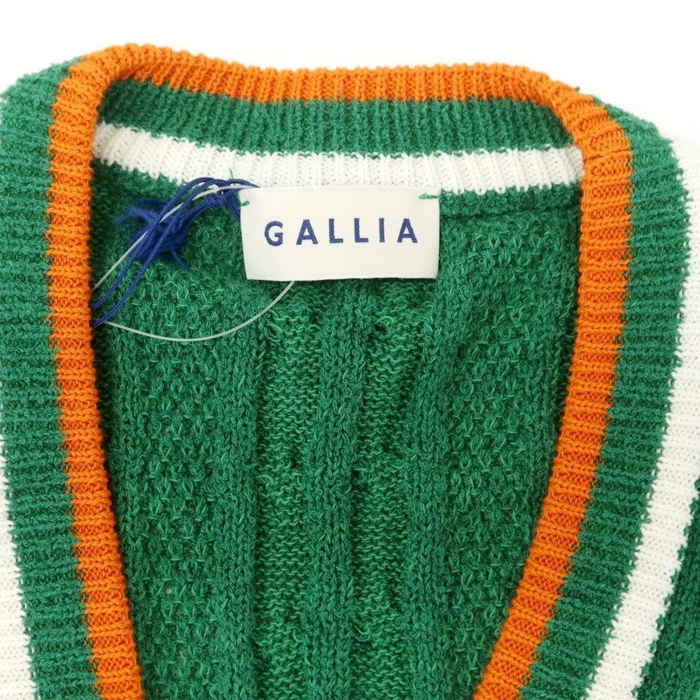 【新品】ガリア GALLIA コットン ナイロン ニットベスト グリーン【サイズ50】【 状態ランクN 】【 メンズ 】[EPD]