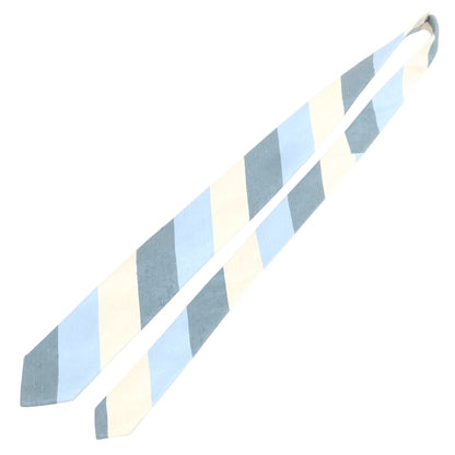 [New] Brewer Silk Striped Necktie Light Blue x White [Condition Rank N] [Men&