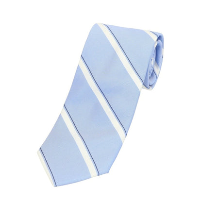 [New] Brewer Silk Striped Necktie Blue x White [Condition Rank N] [Men&