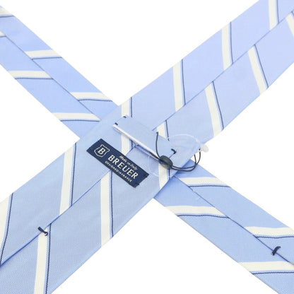 [New] Brewer Silk Striped Necktie Blue x White [Condition Rank N] [Men&