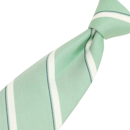 [New] Brewer Silk Striped Necktie Green x White [Condition Rank N] [Men&