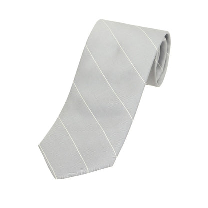 [New] Brewer BREUER Silk Striped Tie Grey [Condition Rank N] [Men&