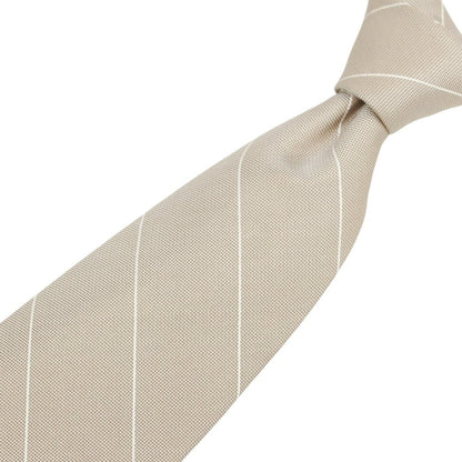 [New] Brewer Silk Striped Tie Grayish Brown [Condition Rank N] [Men&