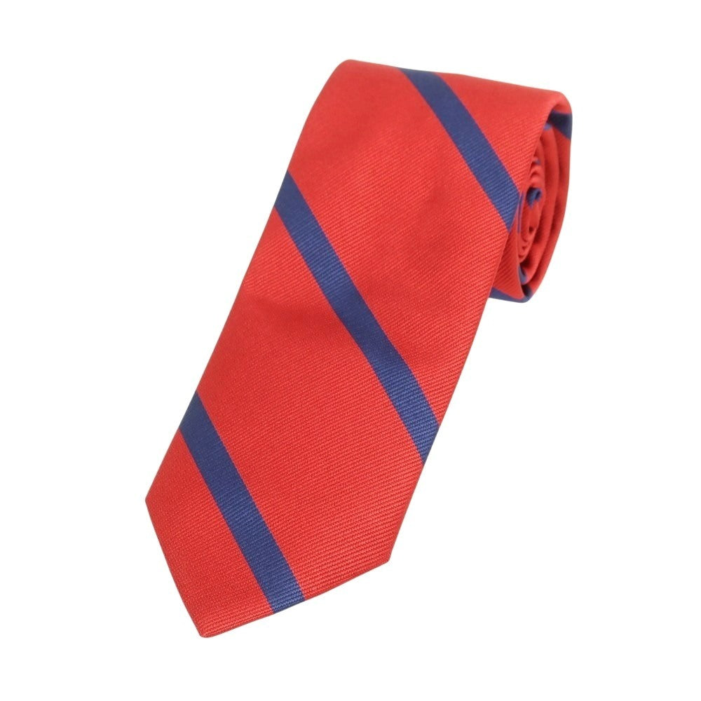 [New] Brewer Silk Striped Necktie Red x Navy [Condition Rank N] [Men&