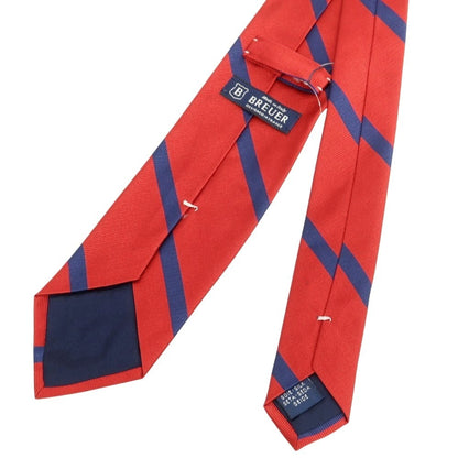 [New] Brewer Silk Striped Necktie Red x Navy [Condition Rank N] [Men&