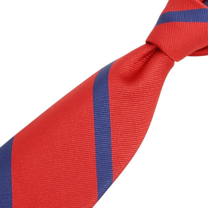 [New] Brewer Silk Striped Necktie Red x Navy [Condition Rank N] [Men&